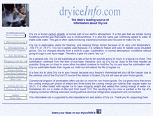 Tablet Screenshot of dryiceinfo.com